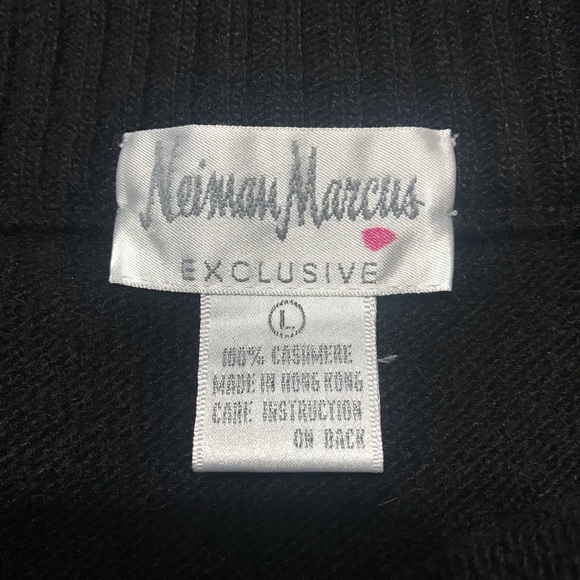 Vintage Neiman Marcus black cashmere skirt sz L - Picture 2 of 6